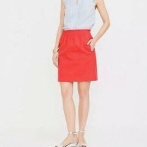 J Crew Coral Sidewalk Skirt